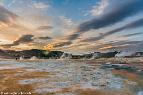 Sonnenuntergang bei Hverir