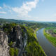 Die Elbe vom vordersten Punkt der Bastei aus