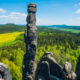 Diese gut 42 m hohe Felsnadel gilt als ein Wahrzeichen der Sächsischen Schweiz