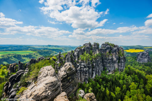 Ausblick auf die Schrammsteine