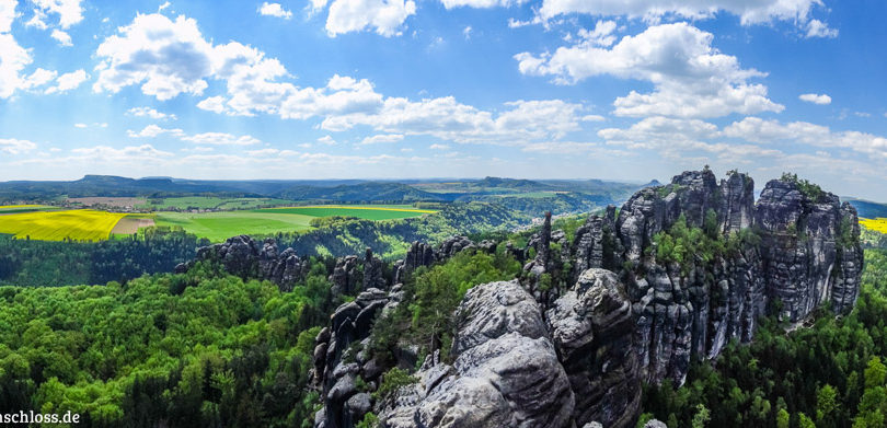 Panorama von der Schrammsteinaussicht